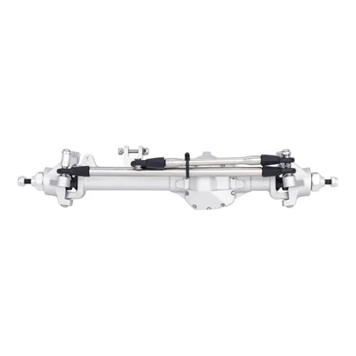 NexusDrive 1/10 RC Crawler Aluminium EIN Stück Achse vorne Heck -Offset gerade kompatibel mit VS4 10 Rock Trucks und ähnlichen Modellen(Front Silver) von NexusDrive