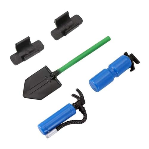 NexusDrive 1/10 RC Crawler Car Accessoires Simulation Feuerlöscher und Militärschaufelwerkzeuge, die mit TRX6 90046 -Modellen kompatibel sind(Blue) von NexusDrive