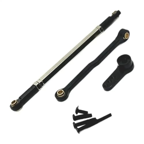 NexusDrive 1/12 Skala RC Car Lenering Link Stange Servo Fixed Pull Rod Servo Arm Metal Upgrade Teil kompatibel mit MN168 MN82 MN78 D96 MN99S -Modelle(Black) von NexusDrive