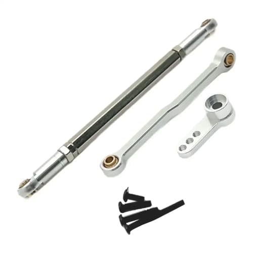 NexusDrive 1/12 Skala RC Car Lenering Link Stange Servo Fixed Pull Rod Servo Arm Metal Upgrade Teil kompatibel mit MN168 MN82 MN78 D96 MN99S -Modelle(Silver) von NexusDrive