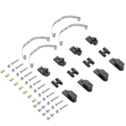 NexusDrive 1/16 Militär Metallstahlblattblattfeder -Feder -Suspension Set kompatibel mit B1 B14 B16 B24 C14 C24 6x6 4x4 Modelle(4WD-Black) von NexusDrive