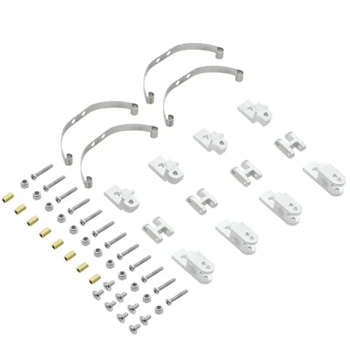 NexusDrive 1/16 Militär Metallstahlblattblattfeder -Feder -Suspension Set kompatibel mit B1 B14 B16 B24 C14 C24 6x6 4x4 Modelle(4WD-Silver) von NexusDrive