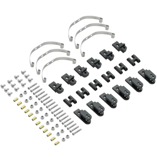 NexusDrive 1/16 Militär Metallstahlblattblattfeder -Feder -Suspension Set kompatibel mit B1 B14 B16 B24 C14 C24 6x6 4x4 Modelle(6WD-Black) von NexusDrive