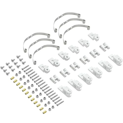 NexusDrive 1/16 Militär Metallstahlblattblattfeder -Feder -Suspension Set kompatibel mit B1 B14 B16 B24 C14 C24 6x6 4x4 Modelle(6WD-Silver) von NexusDrive
