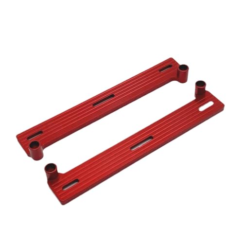 NexusDrive 1/16 RC Car Metal Rock Sliders Side Pedal C64 C64-1 Upgrade-Teile kompatibel mit verschiedenen RC-Modellen(Red) von NexusDrive
