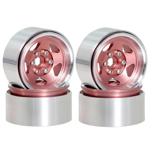 NexusDrive 1,9 Zoll Beadlock RC Rad Rims 4pcs Set kompatibel mit 1 10 -Skala -RC -Crawler -Modellen wie II 90046 und III AXI03007(4pc bpowder) von NexusDrive