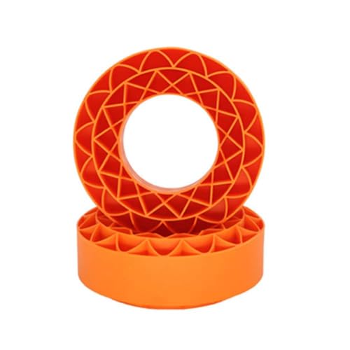 NexusDrive 1,9 Zoll weiches Kickgel -Einsatzreifen 106x42mm kompatibel mit 1 10 -Skala -RC -Crawler -Rigs wie III CJ7 BRX01 TF2 Gen8 und ähnlichen Modellen(Orange 2 pcs) von NexusDrive