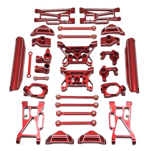NexusDrive 1 10 RC -Auto -Upgrade -Teile 10208 Metall vorne Heckschwung Arm Lenkung Cup Hub -Linkstangenschockturm mit 1 10 -Skala -RC -Modellen kompatibel(Red) von NexusDrive