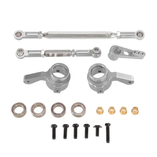 NexusDrive 1 12 Skala Mn82 Mn78 D91 Mn99S RC -Autoteile Metalllenker Lenkstab Servo Arm Lenkungstasse kompatibel mit Fernbedienungsfahrzeugen(Silver) von NexusDrive