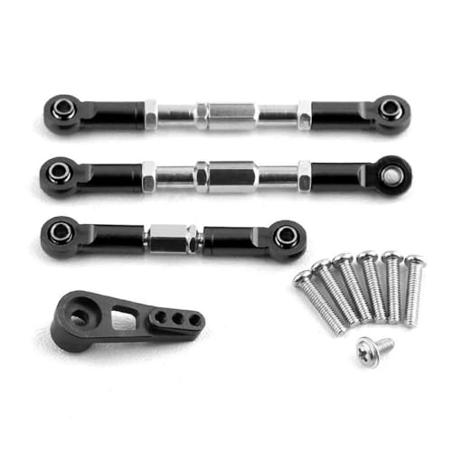 NexusDrive 1 12 Skala RC -Auto -Upgrade -Teile Metalllenker Pull Stab Arm kompatibel mit 12401 12402 12403 12404 12409 Modelle(Black) von NexusDrive