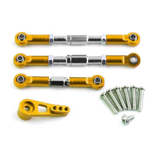 NexusDrive 1 12 Skala RC -Auto -Upgrade -Teile Metalllenker Pull Stab Arm kompatibel mit 12401 12402 12403 12404 12409 Modelle(Yellow) von NexusDrive