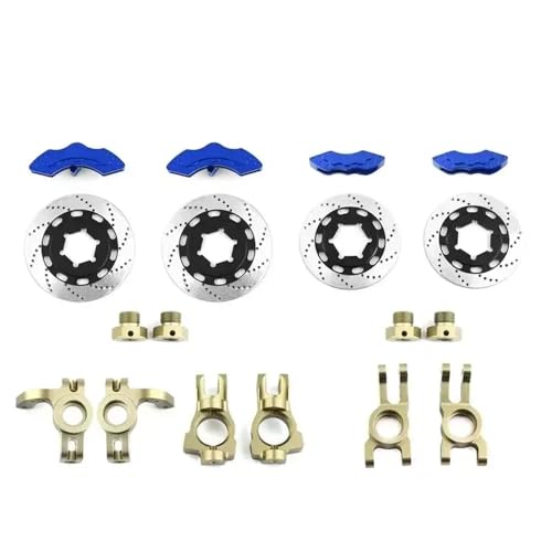NexusDrive 1 Set Disc Bremsconta -Upgrade -Teile, die mit 1/7 -Skala -RC -Cars -Anpassungsmodellen wie KM Raytheon C3 E8414 E8415 kompatibel sind(Blue Brown) von NexusDrive