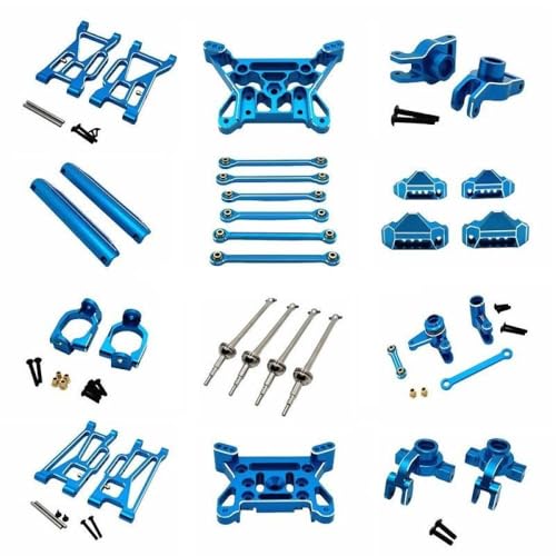 NexusDrive 10208 V1 V2 Metalllenker Lenkung Cup Hub Link -Stange Set kompatibel mit RC -Autos Schwung Arm Drive Welle Stoßturm Upgrade Teile(Blue) von NexusDrive