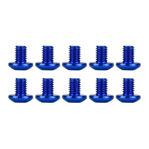 NexusDrive 10pcs M3 Aluminium Counterunk Schraube Hex -Sockel -Taste -Kopf -Maschinenschrauben für 1 10 Skala -RC -Auto, die mit verschiedenen Modellen kompatibel sind(M3x4mm Blue 10pcs) von NexusDrive