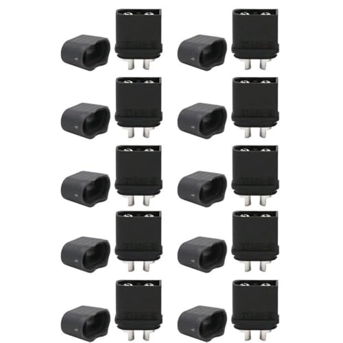 NexusDrive 10pcs XT60H Männliche weibliche Stecker DC 500V 20A mit Schutzscheide, die mit RC -Drohnen -Lipo und Anderen elektrischen Zubehör kompatibel ist(10pcs Male) von NexusDrive