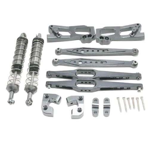 NexusDrive 12428 12423 12428-a/b/c RC-Auto Ersatzteile Metall Hinterachse Hauptstrahl-Upgrade-Kit kompatibel mit verschiedenen RC-Modellen(Silver) von NexusDrive