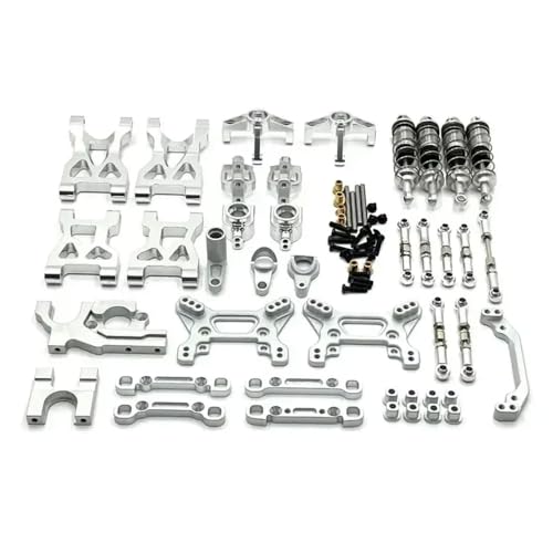 NexusDrive 13 -teilige Metall -Upgrade Schwung Arm Pull Rod Lenkungschalter Stoßdämpfer für 1 10 Skala 104072 kompatible RC -Autoteile(Silver) von NexusDrive