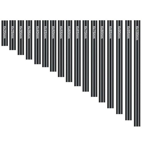 NexusDrive 17pcs Aluminium Link Stange 20 mm bis 100 mm für 1 10 Skala RC Crawler Car Upgrade -Teile, die mit verschiedenen Crawler -Modellen kompatibel sind(Black) von NexusDrive