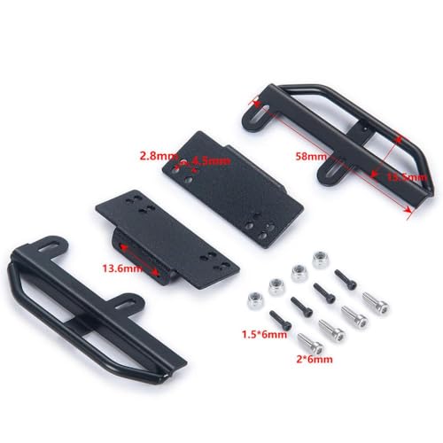 NexusDrive 1Pair Metal Side Pedal Sliders kompatibel mit SCX24 RC Crawler Cars Passt Sich für den Totenschrank und 1 24 Skalierungs -Upgrade -Teile(Style A) von NexusDrive