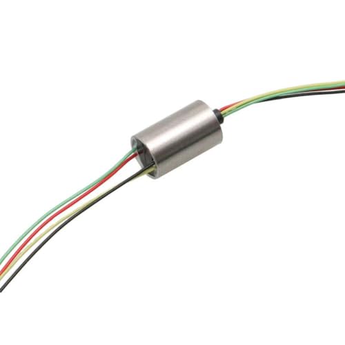 NexusDrive 1pcs 1-2A 4Ch 6Ch leitfähiger Schlupfring 360 Grad Drehdurchmesser 5,5 mm 6 mm 8 mm mit AWG28-Drahtverkompatibel mit Drone-Kollektorringen elektrischer Stecker(Dia. 6mm 4CH) von NexusDrive