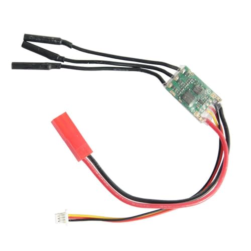 NexusDrive 1pcs 6,4 V bis 12,6 V 2s bis 3s 15A bürstenlosen ESC -Geschwindigkeitsregler mit BEC -Modul kompatibel mit F3P RC -Flugzeugmodellen und ähnlichen RC -Flugzeugteilen(ESC w Wire 2 w JST) von NexusDrive