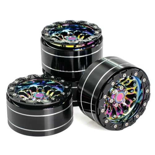 NexusDrive 2,2 Zoll Metallplatted Color Wheel Hub kompatibel mit 1/8 1/10 Skala RC Crawler Car Teile für 90046 Modell von NexusDrive