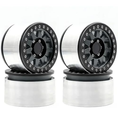 NexusDrive 2,9" Aluminium Beadlock Wheel Wheel Hub Rand kompatibel mit 1/6 -Skala -RC -Crawler -Autos wie SCX6 kompatibel(Light Grey) von NexusDrive
