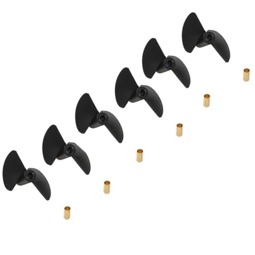 NexusDrive 2 Nylonpropeller P40 D38 x 40 45 47 mm 4 mm Wellenlochzubehör mit Kupferhülse für DIY RC -Bootsteile Ersatzteile 6pcs kompatibel mit RC -Modellzubehör(6pcs 45x4mm) von NexusDrive