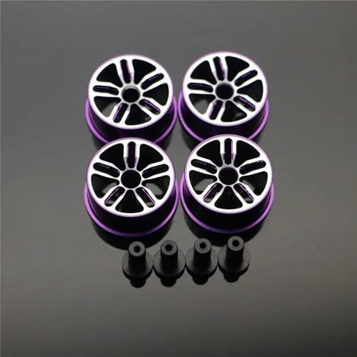 NexusDrive 20 5 mm Mitteldurchmesser Leichte Räder hausgemachte Teile mit farbigen Rädern 4WD Aluminiumscheibe Universal Fit kompatibel(Purple) von NexusDrive