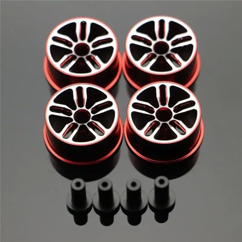 NexusDrive 20 5 mm Mitteldurchmesser Leichte Räder hausgemachte Teile mit farbigen Rädern 4WD Aluminiumscheibe Universal Fit kompatibel(Red) von NexusDrive