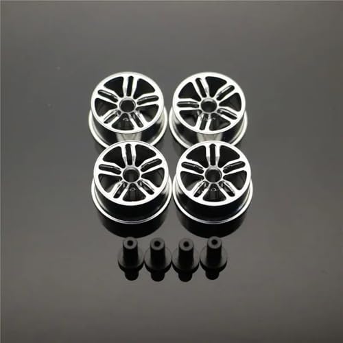 NexusDrive 20 5 mm Mitteldurchmesser Leichte Räder hausgemachte Teile mit farbigen Rädern 4WD Aluminiumscheibe Universal Fit kompatibel(Silver) von NexusDrive