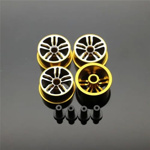 NexusDrive 20 5 mm Mitteldurchmesser Leichte Räder hausgemachte Teile mit farbigen Rädern 4WD Aluminiumscheibe Universal Fit kompatibel(Yellow) von NexusDrive