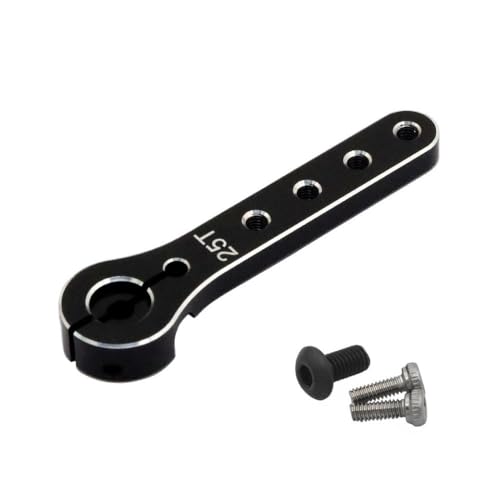 NexusDrive 25T Aluminiumlenker-Servo Arm Horn kompatibel mit 30-100 CCM-Gasbalsa-Modellflugzeugen(Black) von NexusDrive
