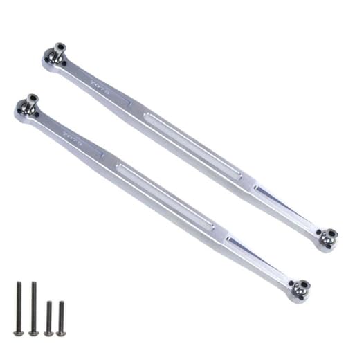 NexusDrive 2pcs Metall -Zehenverbindungen 202,5 mm Link Stange Linkage 7897 kompatibel mit 1/5 -Skala -Widemaxx 8S und 1/6 Skala XRT 8S RC -Autos Ersatzteile Teile(Silver) von NexusDrive