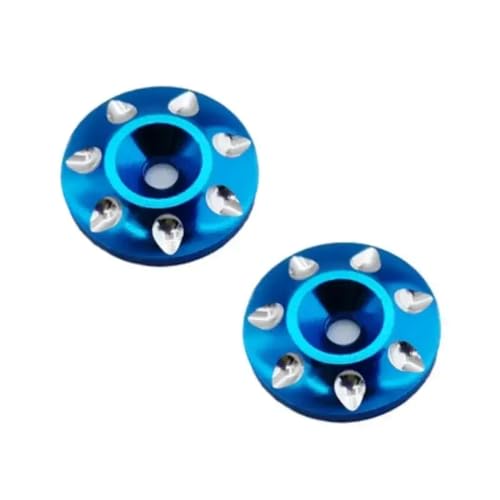 NexusDrive 2pcs Metallflügel Montage Tail Waschmaschine M3 Schraubdichtung kompatibel mit 1/10 1/8 RC -Autos Off Road Buggy und Short Course -Modelle(Blue) von NexusDrive