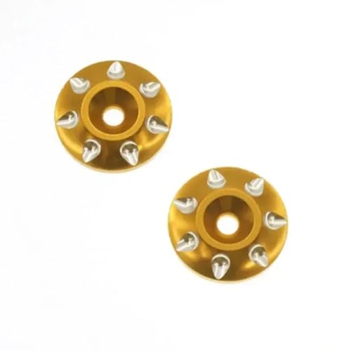 NexusDrive 2pcs Metallflügel Montage Tail Waschmaschine M3 Schraubdichtung kompatibel mit 1/10 1/8 RC -Autos Off Road Buggy und Short Course -Modelle(Golden) von NexusDrive