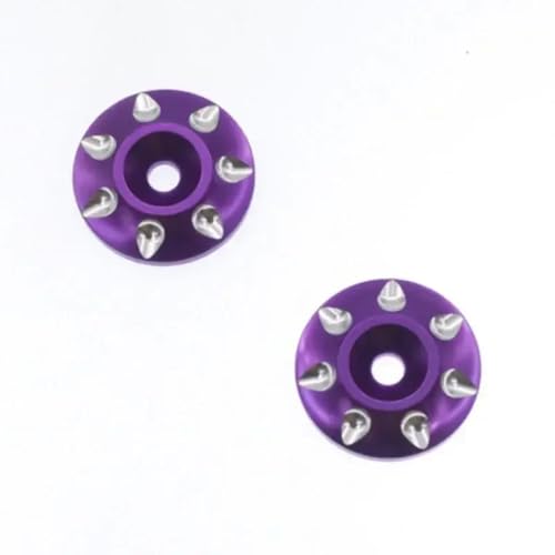 NexusDrive 2pcs Metallflügel Montage Tail Waschmaschine M3 Schraubdichtung kompatibel mit 1/10 1/8 RC -Autos Off Road Buggy und Short Course -Modelle(Purple) von NexusDrive