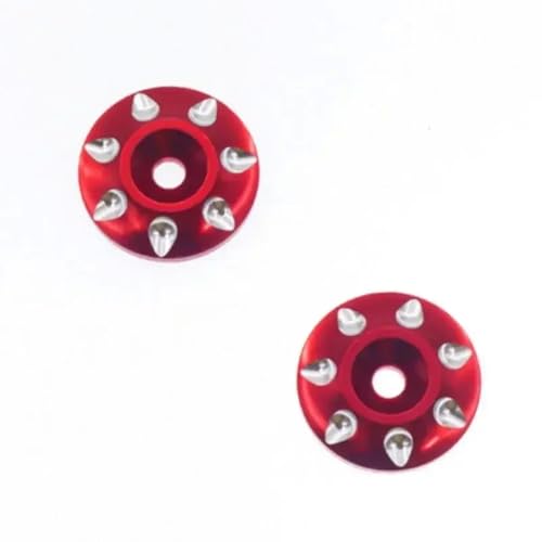 NexusDrive 2pcs Metallflügel Montage Tail Waschmaschine M3 Schraubdichtung kompatibel mit 1/10 1/8 RC -Autos Off Road Buggy und Short Course -Modelle(Red) von NexusDrive