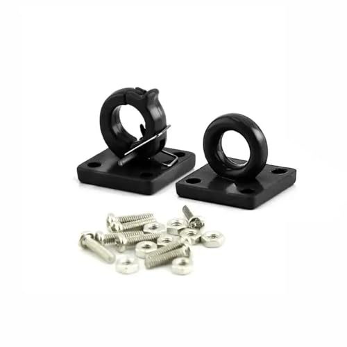 NexusDrive 2pcs Red D-Ring Towhaken Metall Stoßfänger Upgrade-Teile für 1 10 Skala RC Crawler Car kompatibel mit 90046 Modell(Black) von NexusDrive