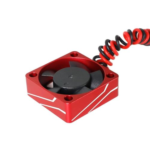 NexusDrive 30 mm x 30 mm Metallwärme Ableitungslüfter kompatibel mit RC -Autoteilen Esc -Motor -Kühldüß(B Red) von NexusDrive