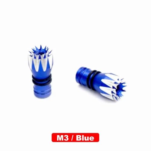 NexusDrive 3D-Metall-Rutsch-Rocker-Kopf-Daumenstab-Stick-Enden für M3 M4 RC-Sender kompatibel mit X-Lite-Futaba JR Radiolink WFLY und ähnlichen RC-Radiocontrollern(M3 Blue 2PCS) von NexusDrive