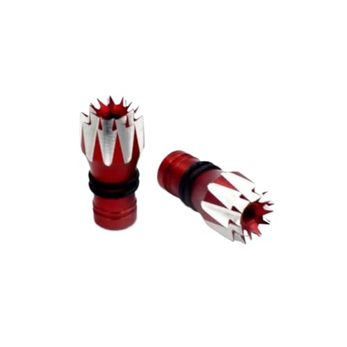 NexusDrive 3D-Metall-Rutsch-Rocker-Kopf-Daumenstab-Stick-Enden für M3 M4 RC-Sender kompatibel mit X-Lite-Futaba JR Radiolink WFLY und ähnlichen RC-Radiocontrollern(M4 Red 2PCS) von NexusDrive