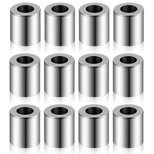 NexusDrive 4 8 12pcs Metall -Buchse Flat Waschern Spacers Dichtungshülsenkit kompatibel mit 1 24 -Skala -RC -Crawler -Modellen SCX24 AX24 Upgrade -Zubehör(12Pcs) von NexusDrive