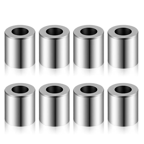 NexusDrive 4 8 12pcs Metall -Buchse Flat Waschern Spacers Dichtungshülsenkit kompatibel mit 1 24 -Skala -RC -Crawler -Modellen SCX24 AX24 Upgrade -Zubehör(8Pcs) von NexusDrive