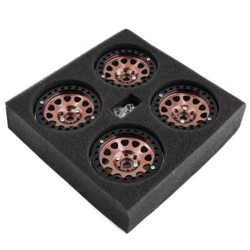 NexusDrive 4PCS Aluminium 2 2 Beadlock -Radfelgen kompatibel mit 1 10 -Skala -RC -Crawler -Cars -Modellen 90046 AXI03007 VS4 10 Gen8(Rose Gold) von NexusDrive