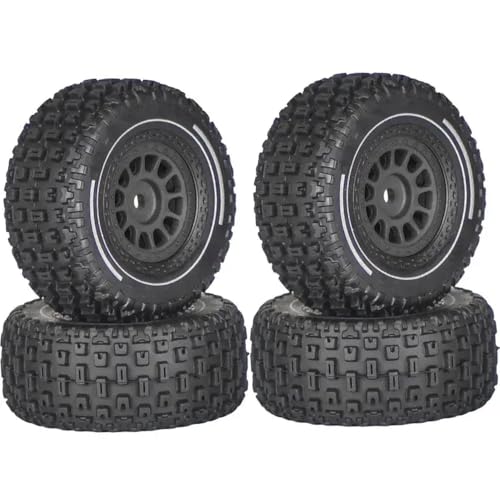 NexusDrive 4PCS Plastic Wheel Tire kompatibel mit 1 14 -Skala -RC -Autos DIY -Upgrade Reparatur Ersatzteile für Off -Straßenfahrzeugmodelle wie Mojave(Black) von NexusDrive