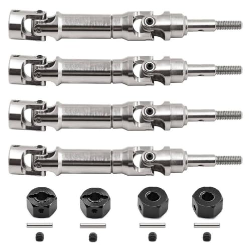 NexusDrive 4PCS -Stahlmetallantriebswellen -Upgrade -Teile für RC -Autos kompatibel mit verschiedenen 1 10 -Skalierungsmodellen(Black) von NexusDrive