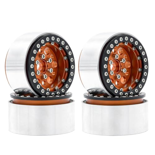 NexusDrive 4pcs 1,9 Zoll Metall Beadlock Rim Rim 9 Speichen, die mit 1 10 -Skala -RC -Crawler -Modellen wie 90046 AXI03007 Gen8 kompatibel sind von NexusDrive