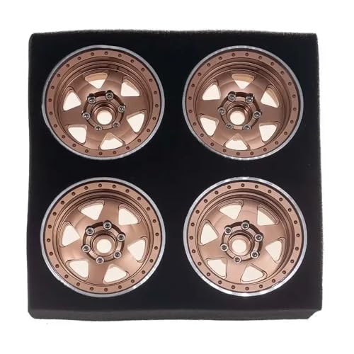 NexusDrive 4pcs 1,9 -Zoll -Offset -8mm -Metallkanzlerrad -Rad Hub Rand kompatibel mit 1 10 -Skala -RC -Auto -Crawler -Modellen III III 90046 AXI03007(Bronze) von NexusDrive