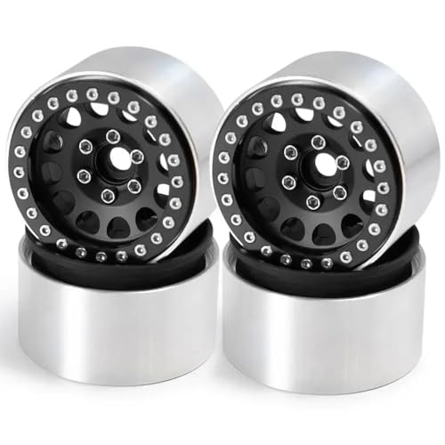 NexusDrive 4pcs 1,9 -Zoll -Perldlock -Rad -Felgen -Hub -Hub -Kompatibel mit 1 10 -Skala -TRX -RC -Auto -Modellen Ersatzteile für Offroad Crawler(Black) von NexusDrive